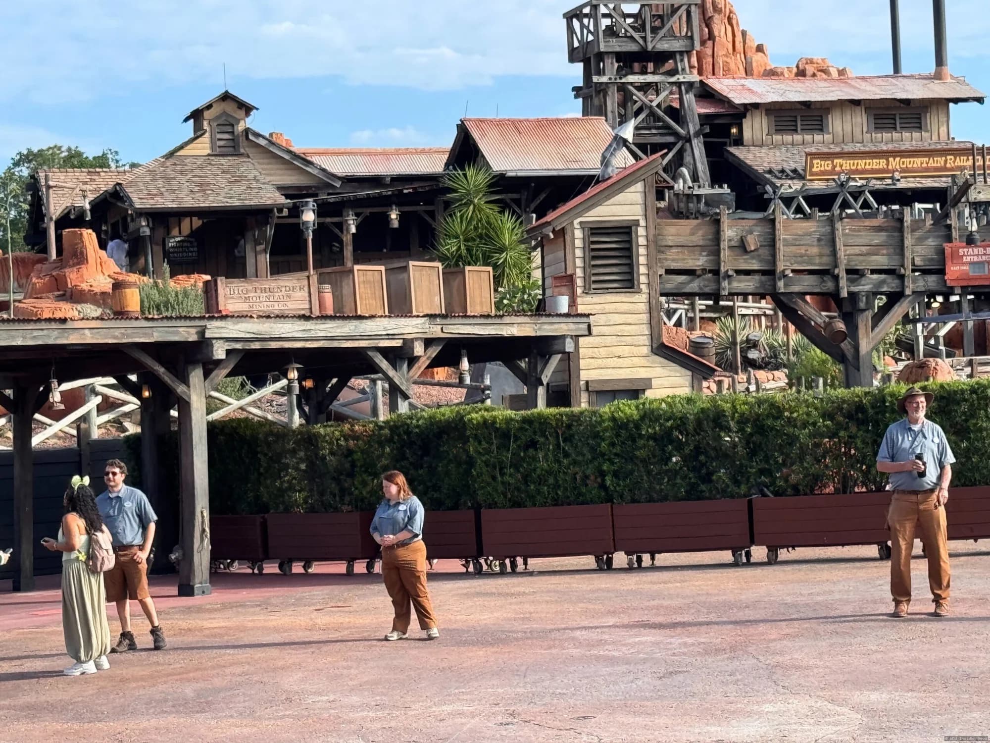 Big Thunder Mountain roller coaster at Magic Kingdom with construction walls removed after renovation