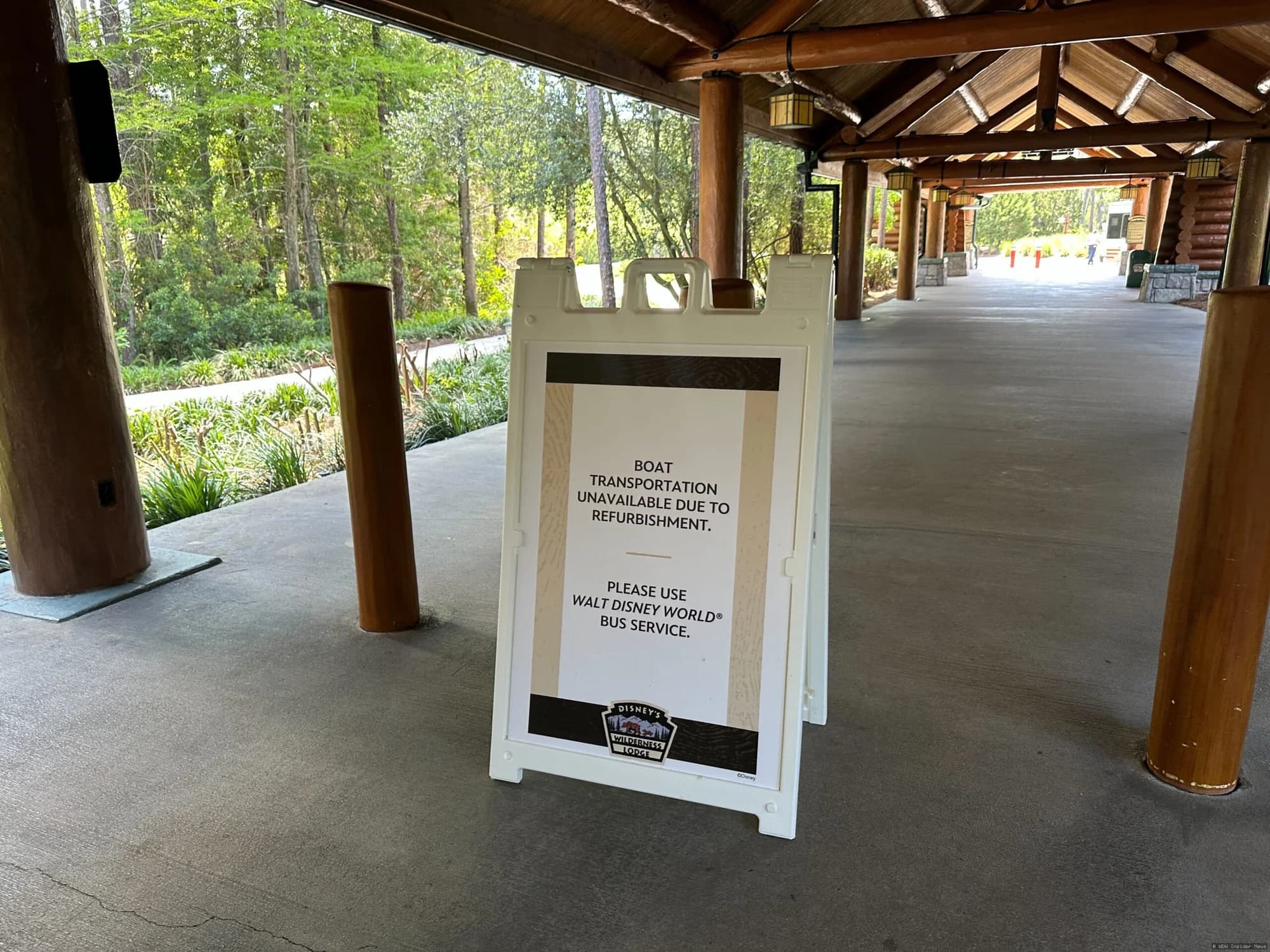 Disneys Wilderness Lodge Dock Closed for Refurbishment, Painting Continues