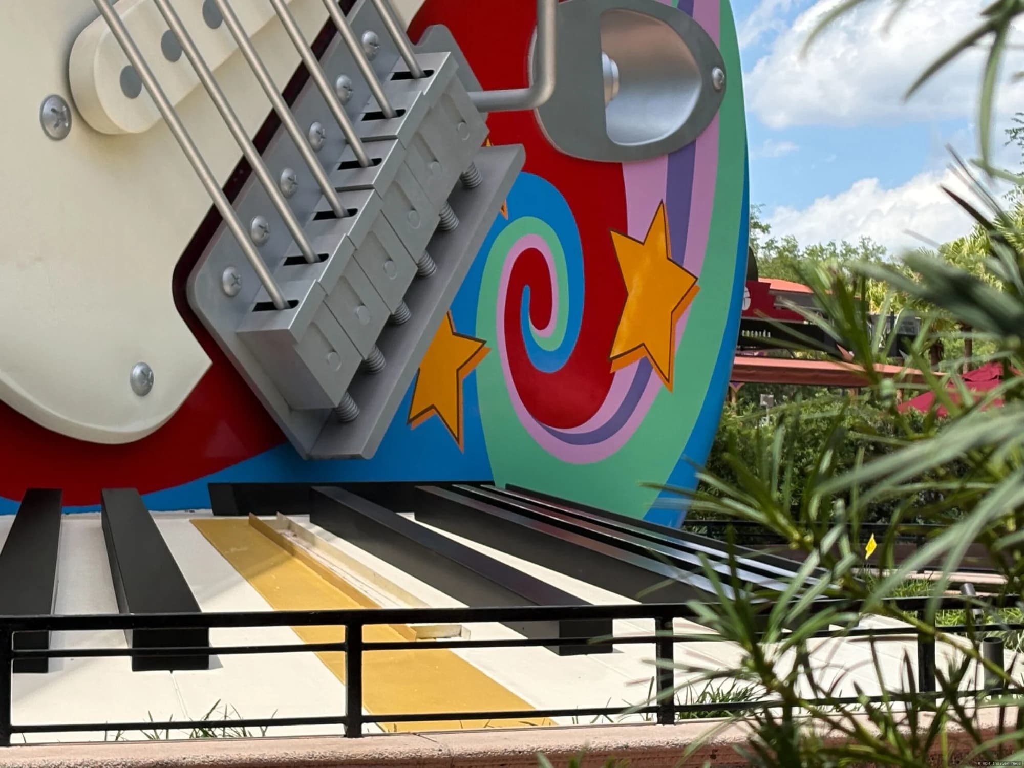 Gold piano key installation on Rock 'n' Roller Coaster Starring The Muppets at Disney's Hollywood Studios