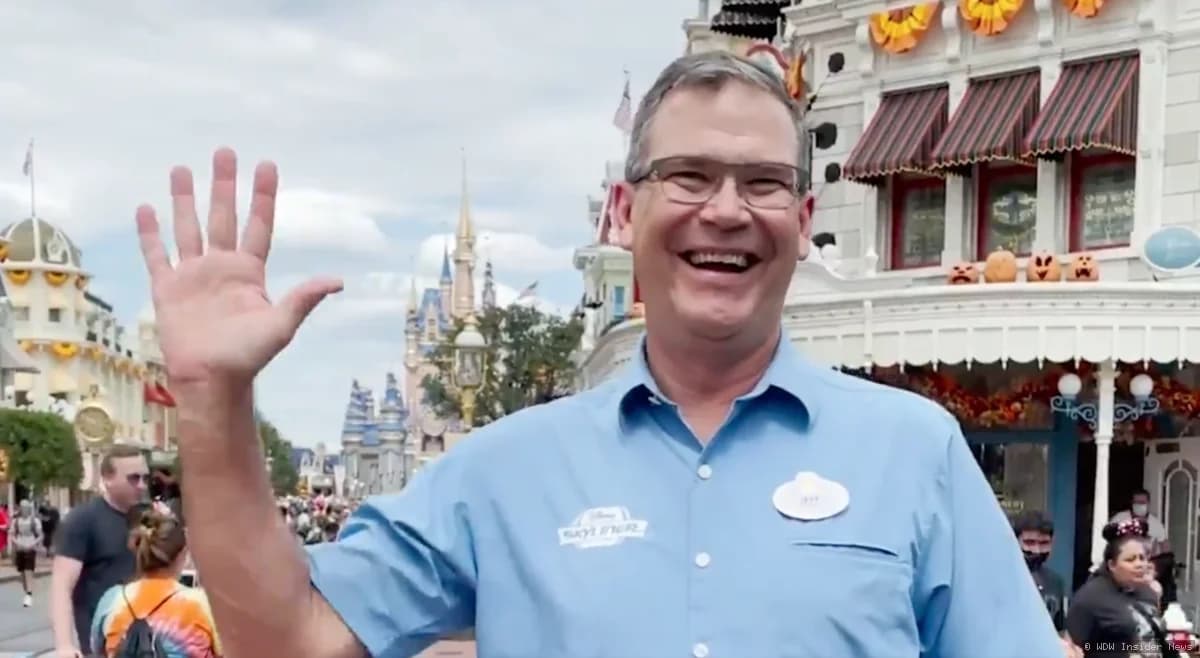 Jeff Vahle, Walt Disney World president, in formal attire at a Disney location