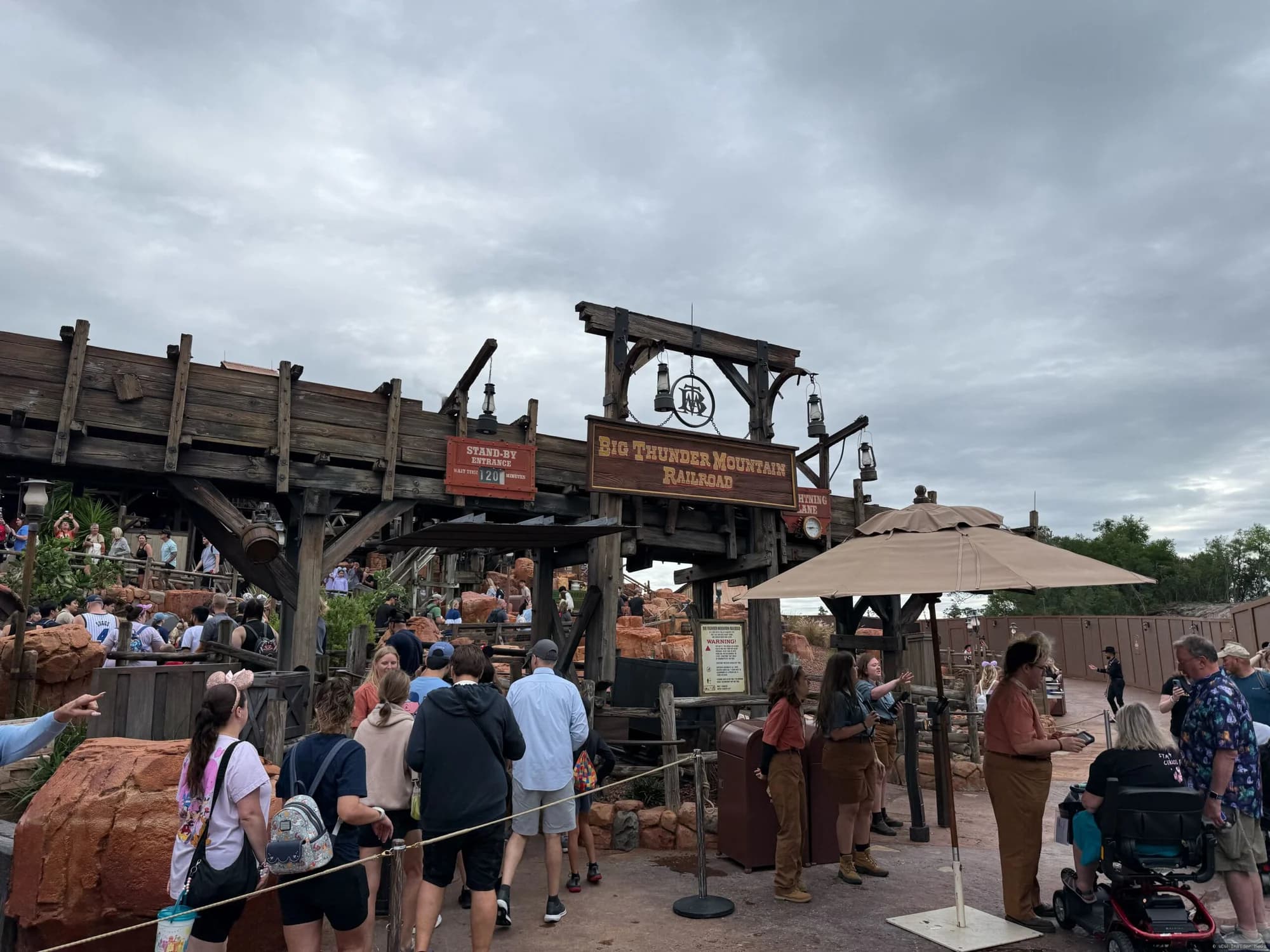 Big Thunder Mountain Railroad roller coaster with mine-themed scenery at Walt Disney World Magic Kingdom