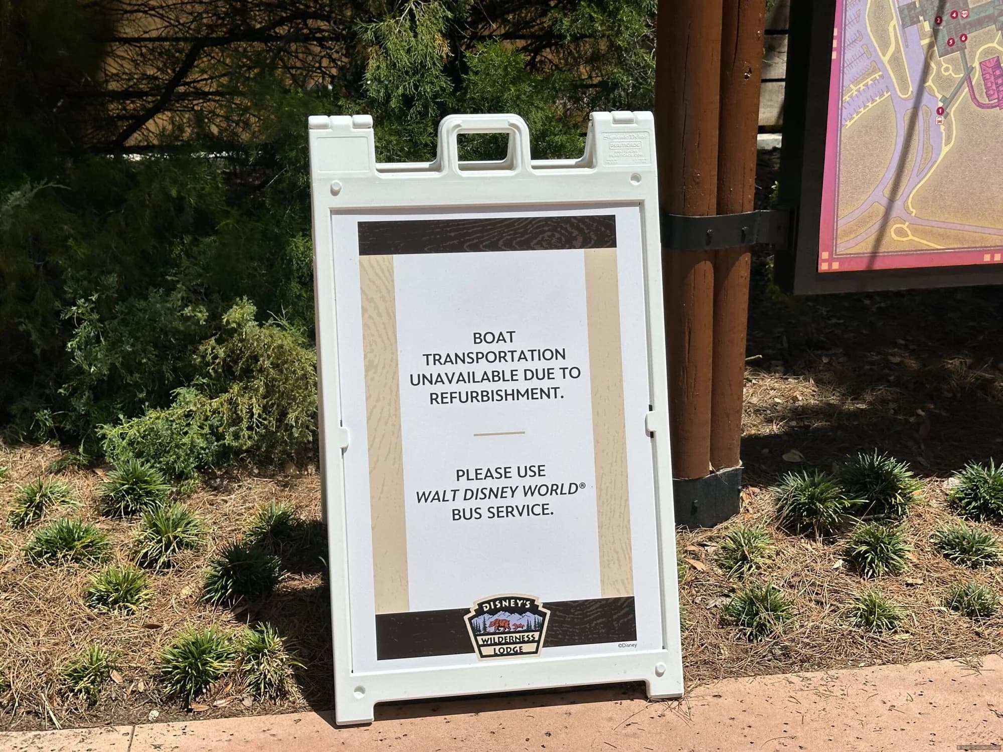 Disneys Wilderness Lodge Dock Closed for Refurbishment, Painting Continues