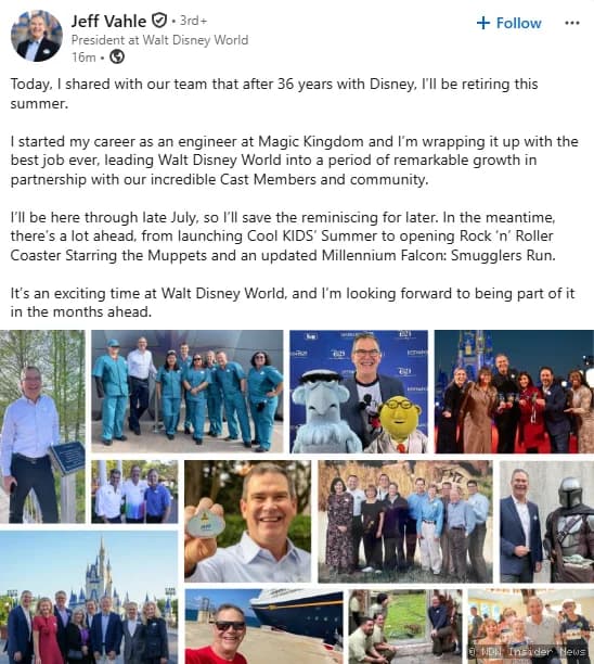 Jeff Vahle, Walt Disney World president, in formal attire at a Disney location