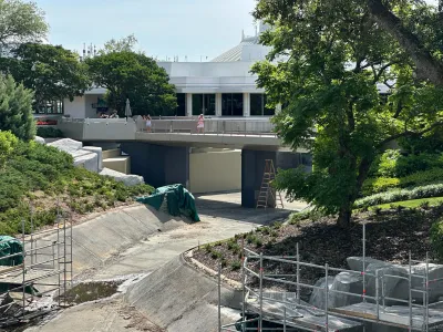 Cinderella Castle painting continues at Magic Kingdom with rockwork and bridge renovations