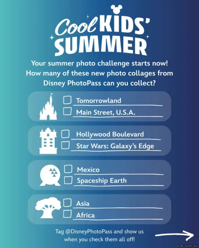 Cool Kids Summer PhotoPass challenge spans all four Walt Disney World parks